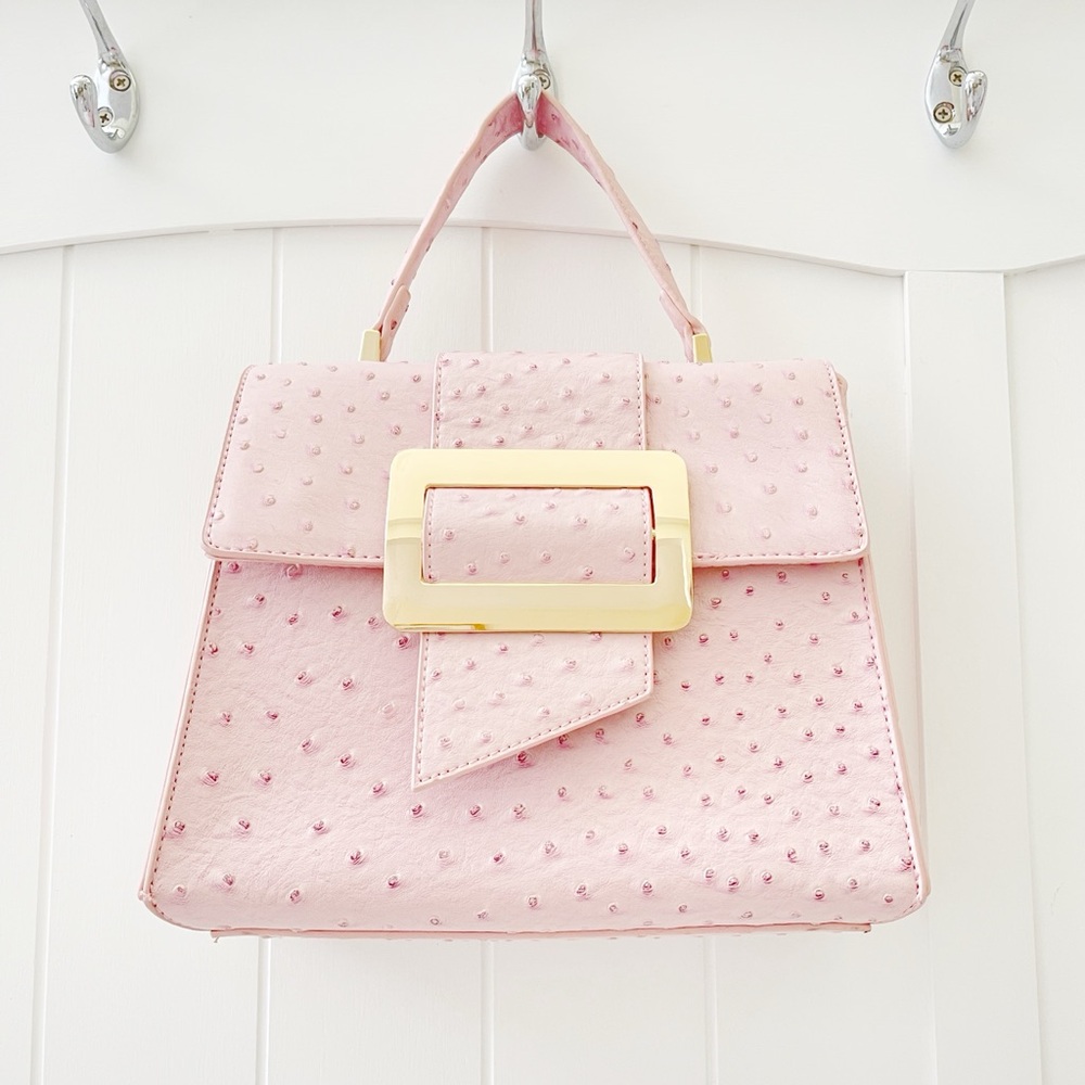 Structured Top-Handle Handbag in Pink